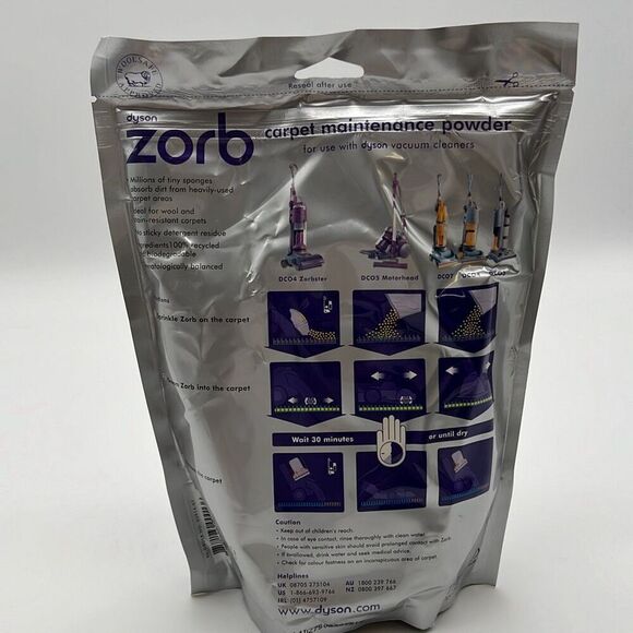 Dyson Zorb Cleaner Refreshing Carpet Maintenance Powder 26.5 Oz Sealed Bag - Picture 5 of 13
